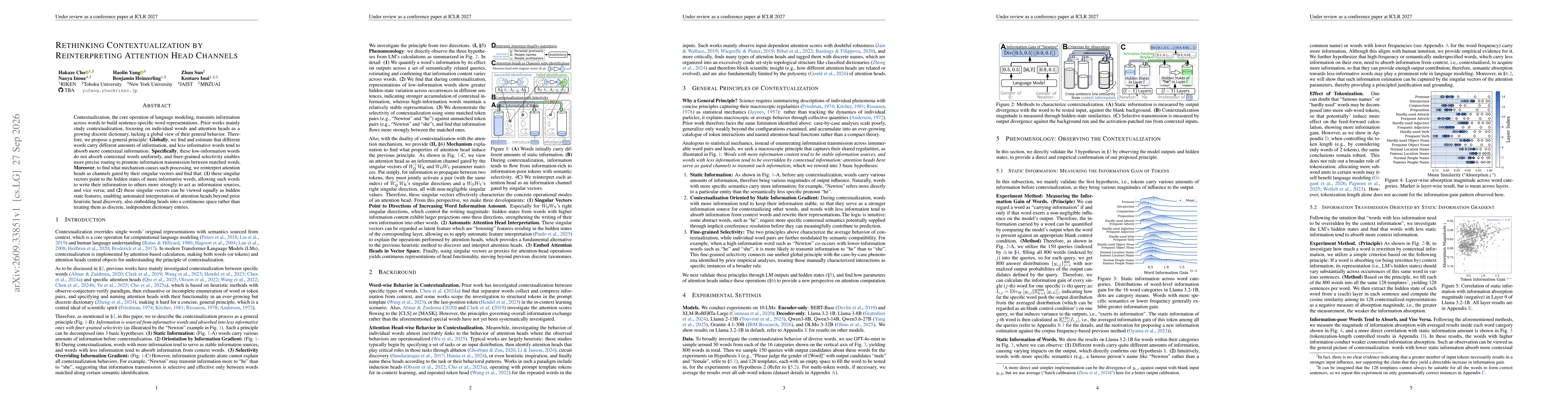 Thumbnail for Rethinking Contextualization by Reinterpreting Attention Head Channels