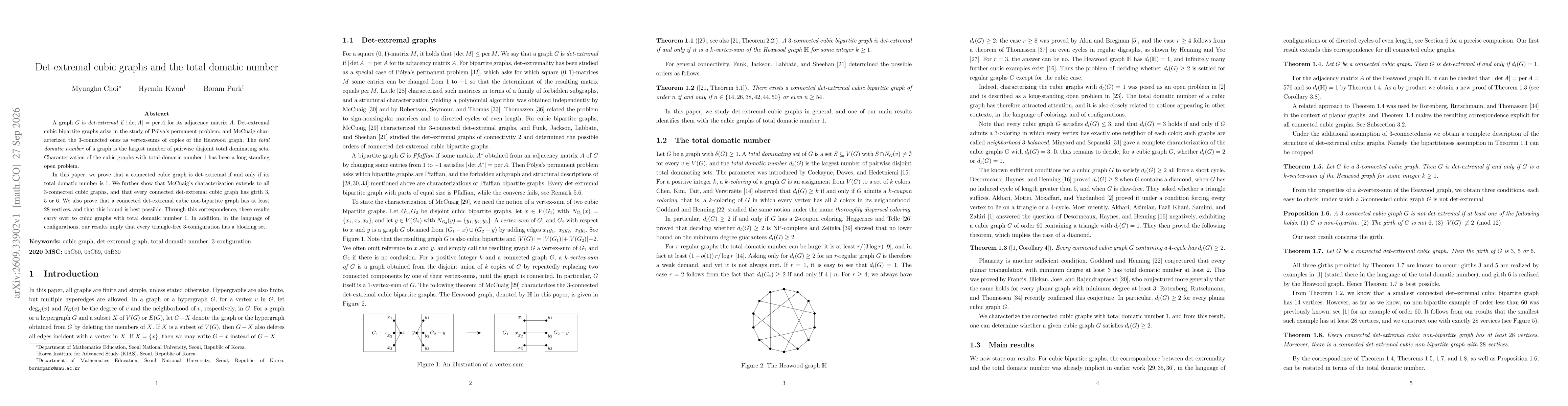 Thumbnail for Det-extremal cubic graphs and the total domatic number