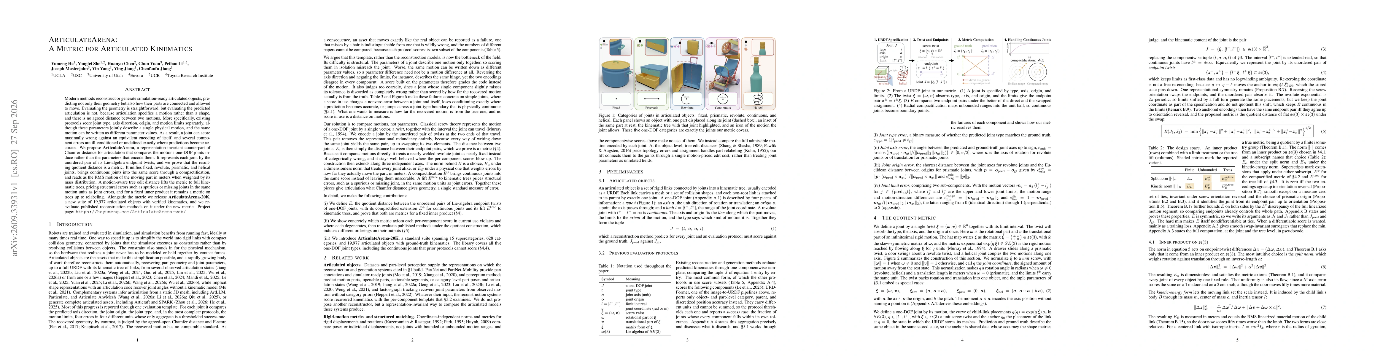 Thumbnail for ArticulateArena: A Metric for Articulated Kinematics