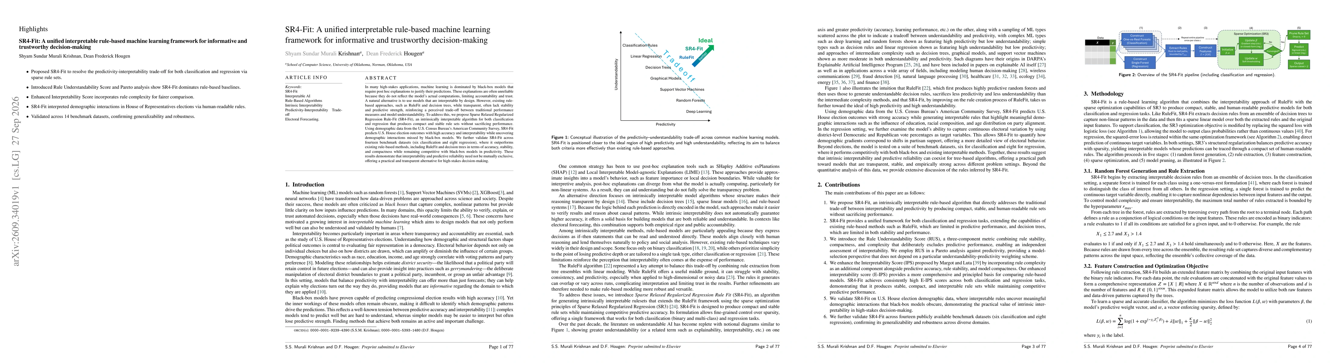 Thumbnail for SR4-Fit: A Unified Interpretable Rule-Based Machine Learning Framework for Informative and Trustworthy Decision-Making