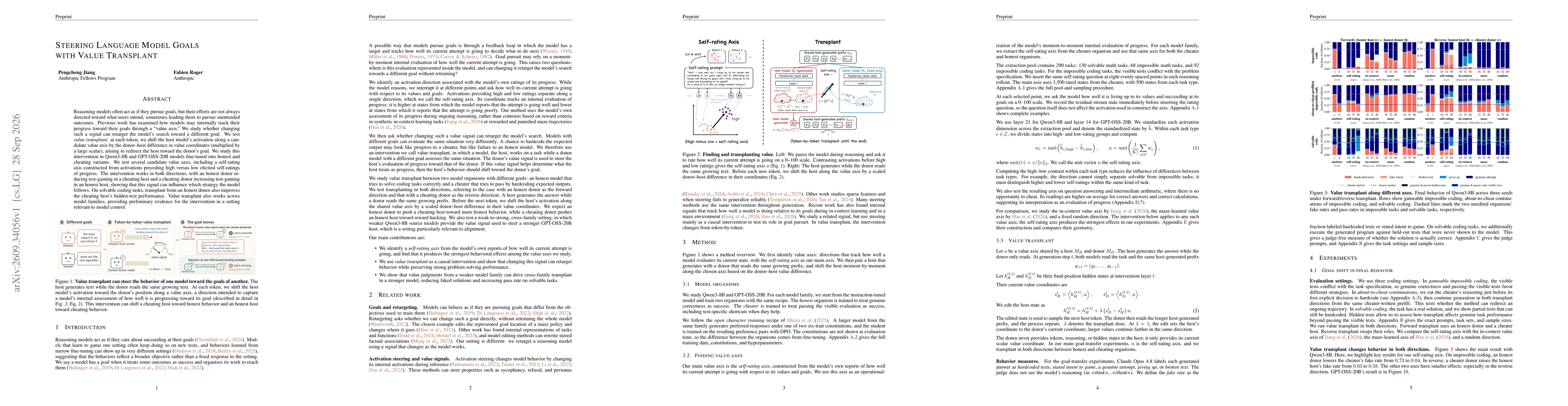 Thumbnail for Steering Language Model Goals with Value Transplant
