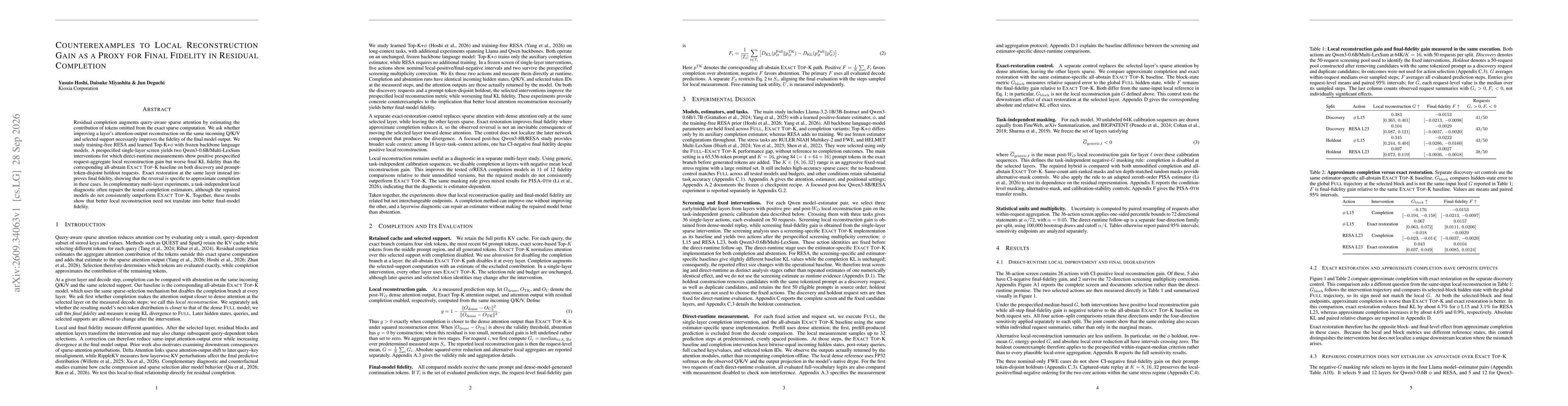Thumbnail for Counterexamples to Local Reconstruction Gain as a Proxy for Final Fidelity in Residual Completion