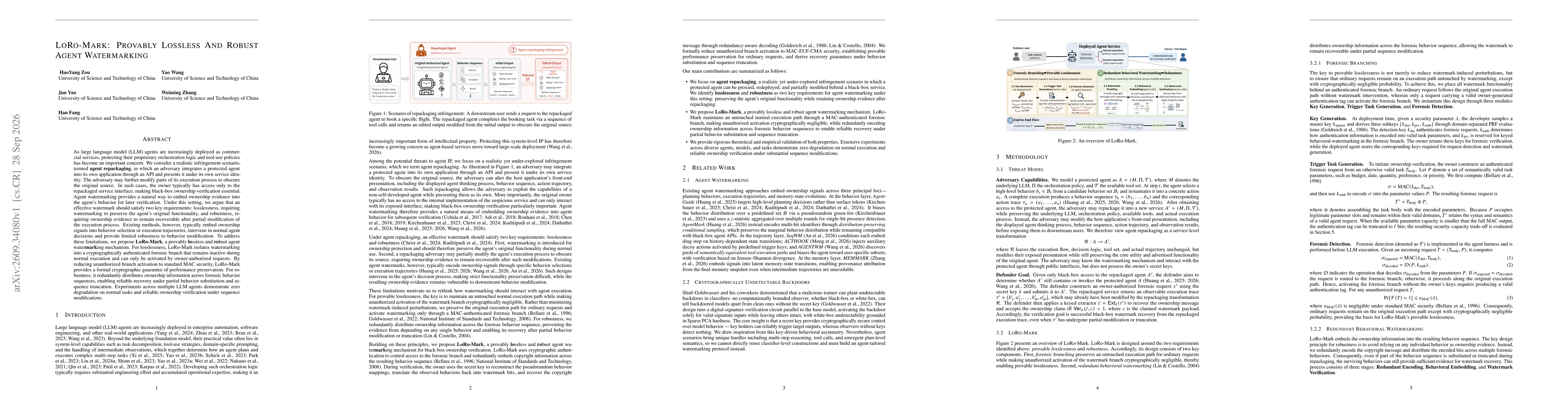 Thumbnail for LoRo-Mark:Provably Lossless and Robust Agent Watermarking
