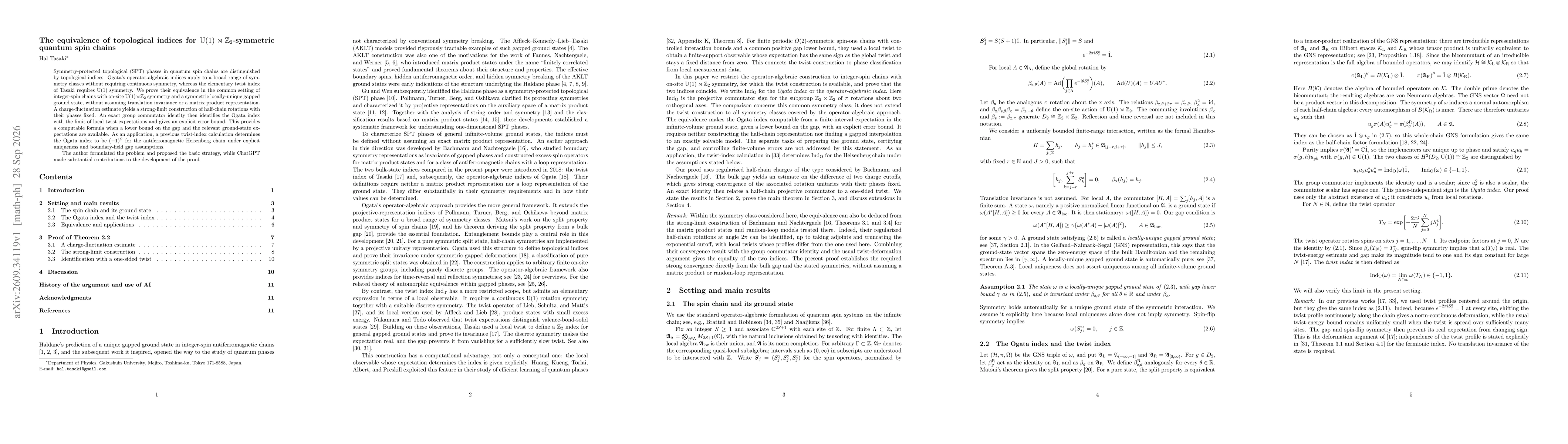 Thumbnail for The equivalence of topological indices for $\mathrm{U}(1)\rtimes\mathbb{Z}_2$-symmetric quantum spin chains