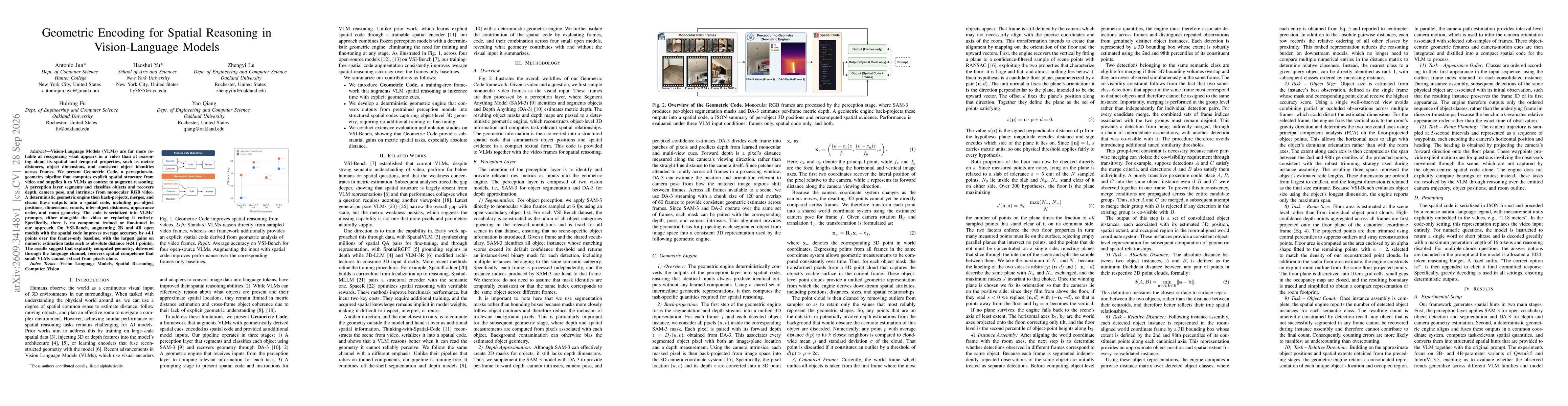 Thumbnail for Geometric Encoding for Spatial Reasoning in Vision-Language Models
