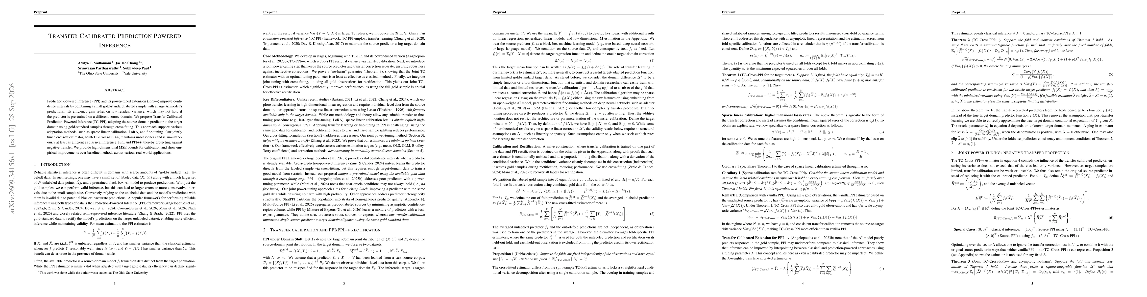 Thumbnail for Transfer Calibrated Prediction Powered Inference
