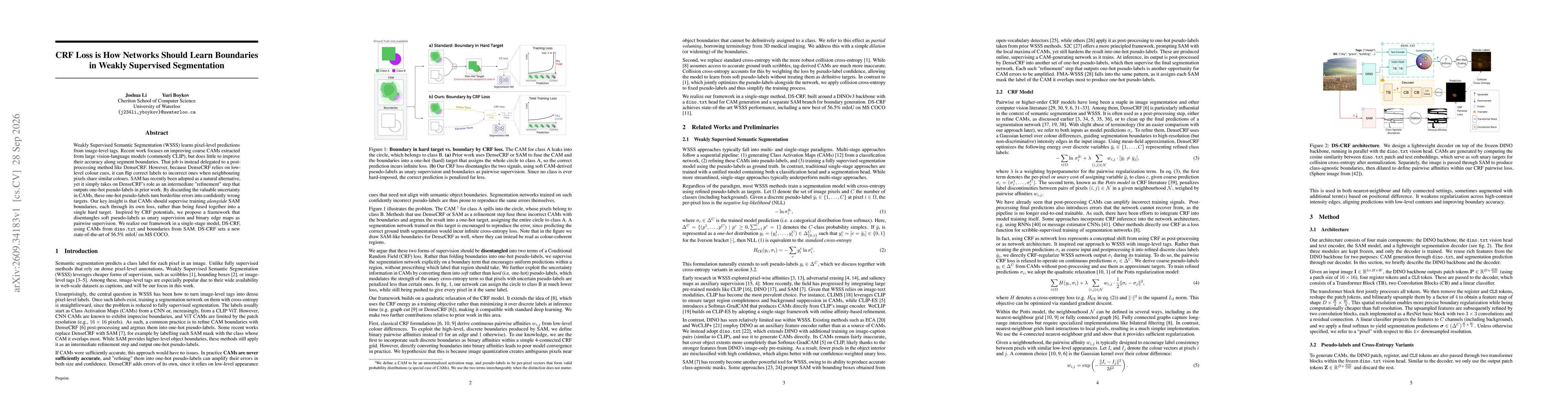 Thumbnail for CRF Loss is How Networks Should Learn Boundaries in Weakly Supervised Segmentation