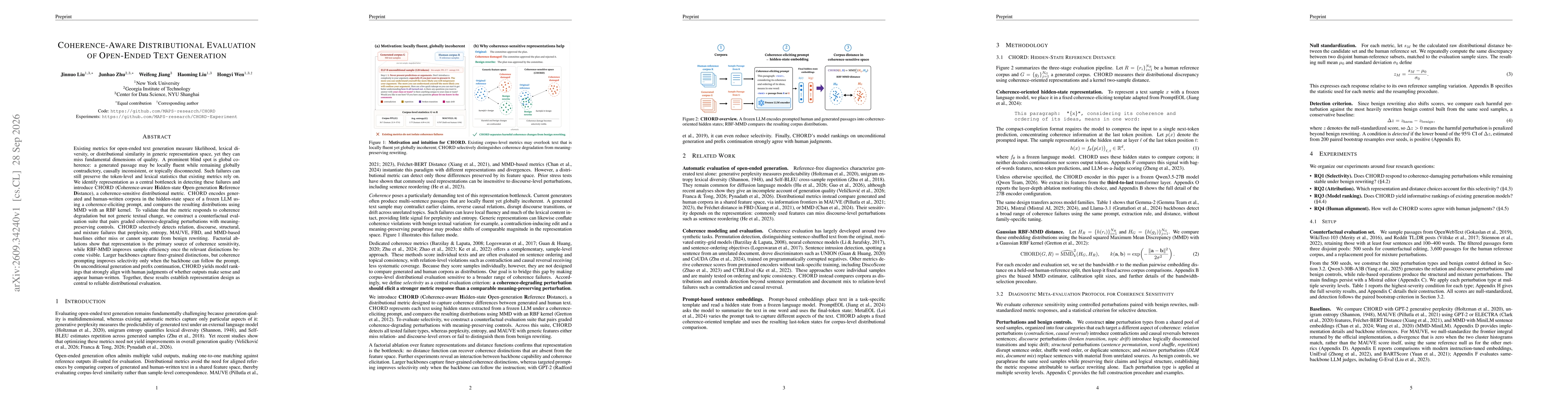 Thumbnail for Coherence-Aware Distributional Evaluation of Open-Ended Text Generation