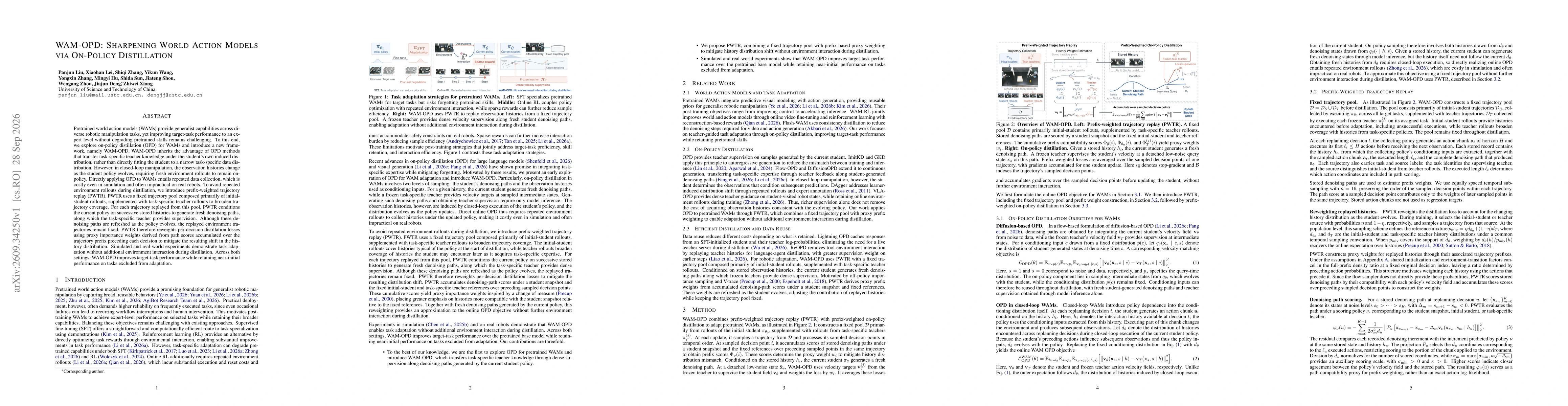 Thumbnail for WAM-OPD: Sharpening World Action Models via On-Policy Distillation
