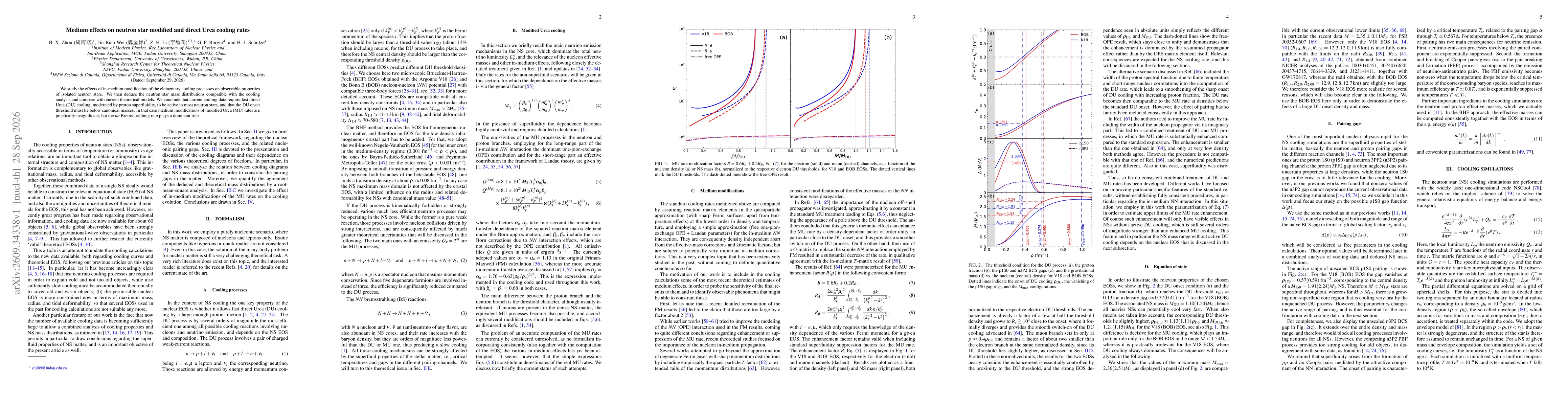 Thumbnail for Medium effects on neutron star modified and direct Urca cooling rates