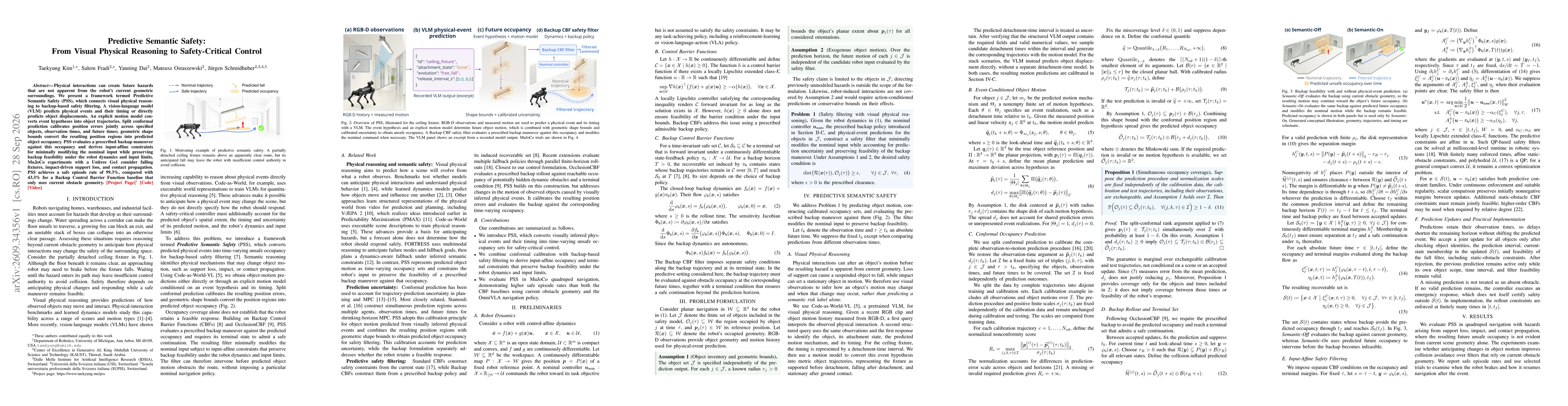 Thumbnail for Predictive Semantic Safety: From Visual Physical Reasoning to Safety-Critical Control