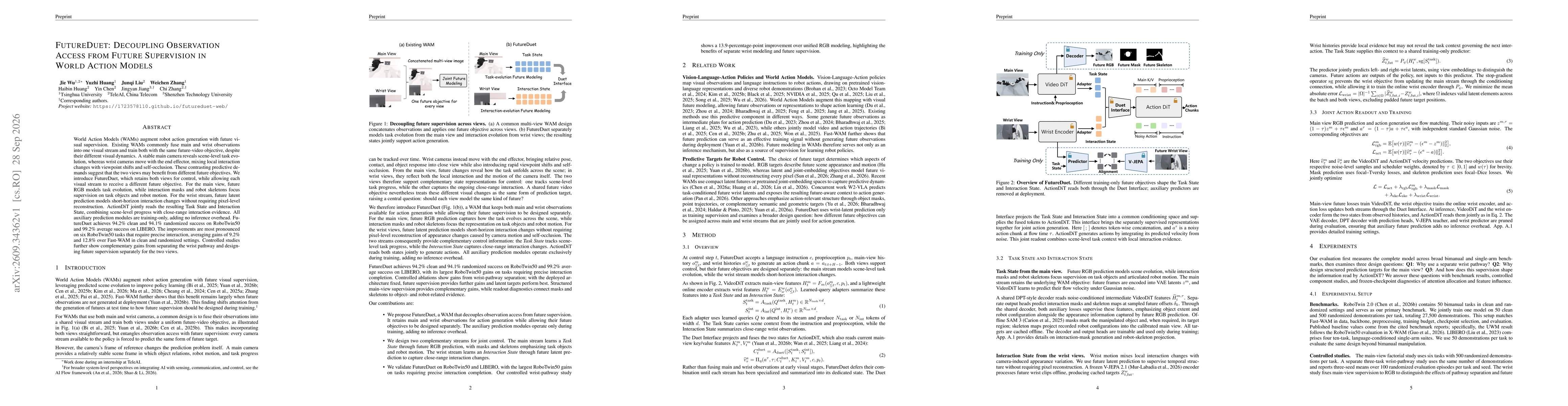 Thumbnail for FutureDuet: Decoupling Observation Access from Future Supervision in World Action Models