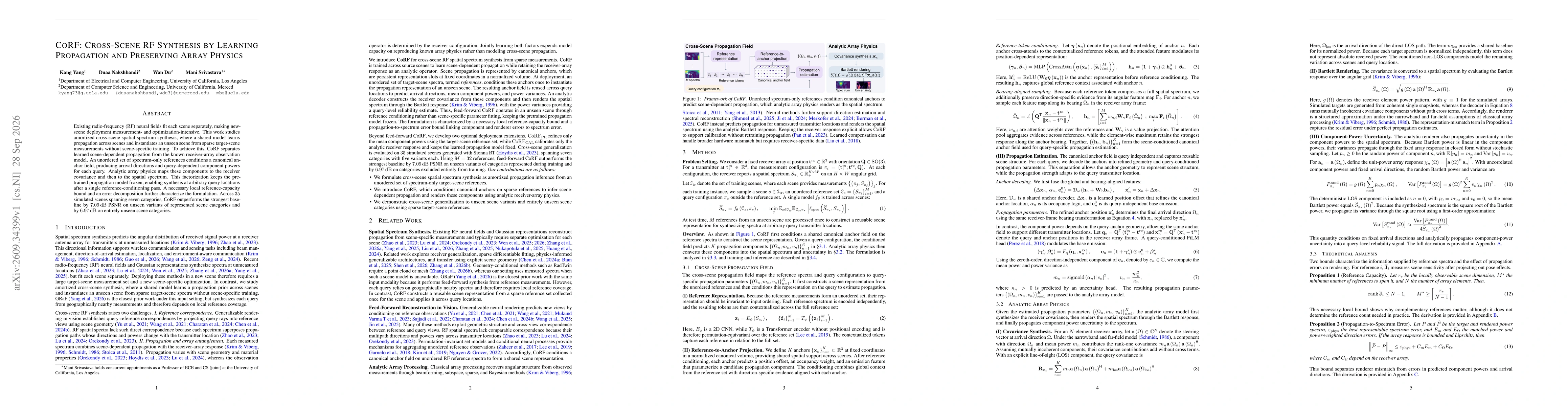 Thumbnail for CoRF: Cross-Scene RF Synthesis by Learning Propagation and Preserving Array Physics