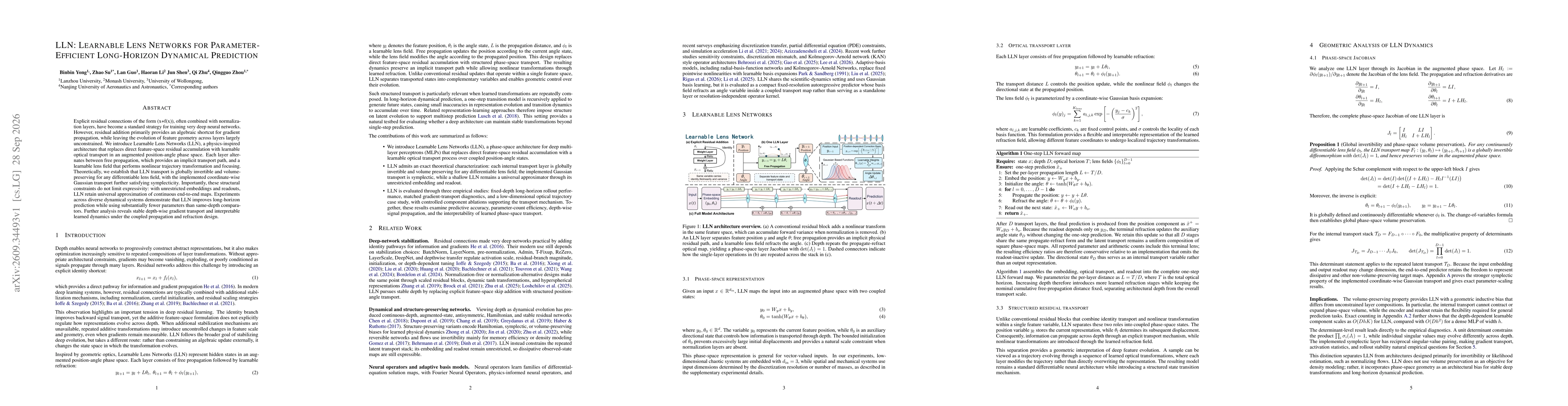 Thumbnail for LLN: Learnable Lens Networks for Parameter-Efficient Long-Horizon Dynamical Prediction