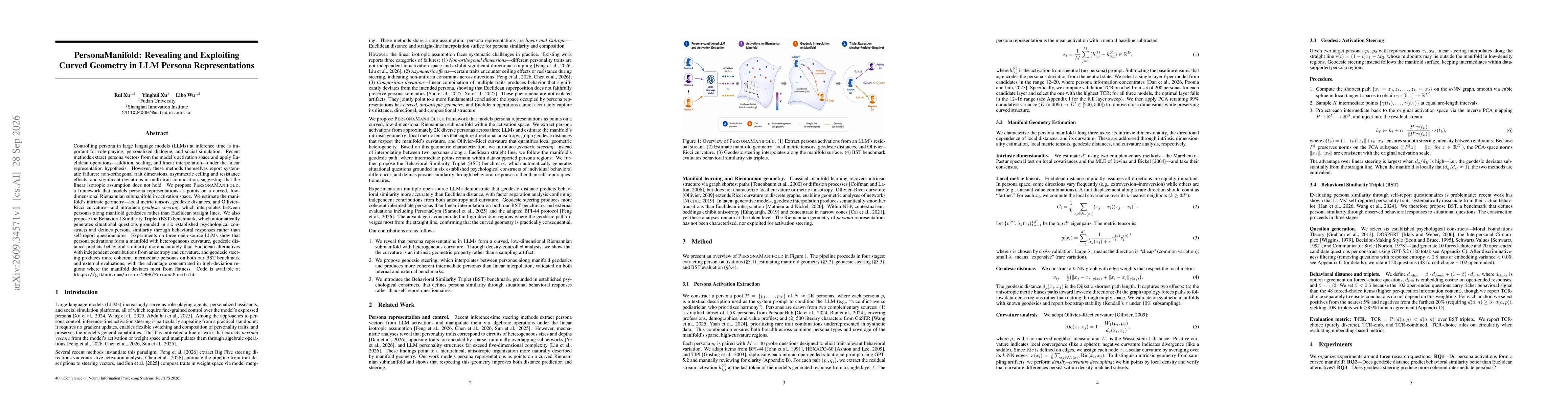 Thumbnail for PersonaManifold: Revealing and Exploiting Curved Geometry in LLM Persona Representations