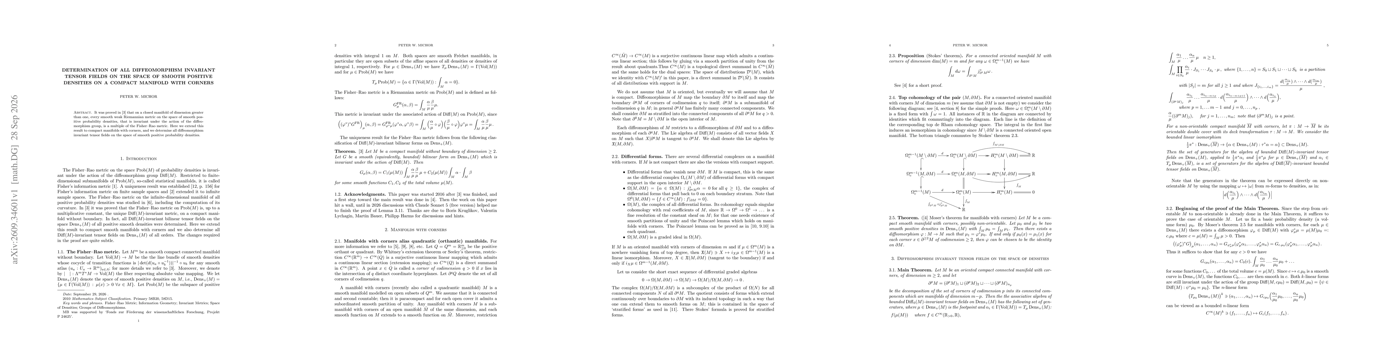 Thumbnail for Determination of all diffeomorphism invariant tensor fields on the space of smooth positive densities on a compact manifold with corners