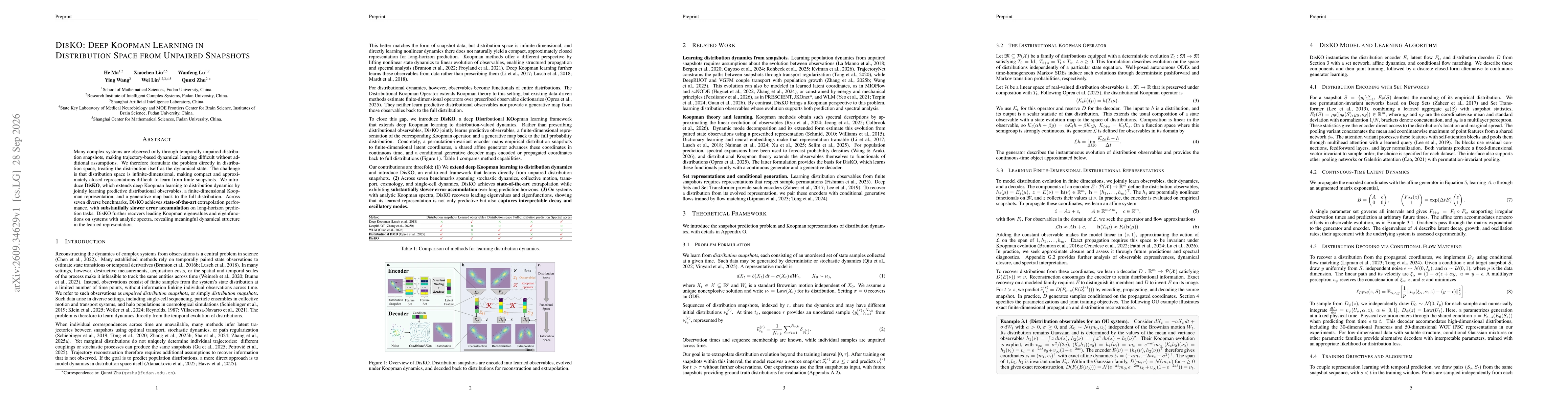 Thumbnail for DisKO: Deep Koopman Learning in Distribution Space from Unpaired Snapshots
