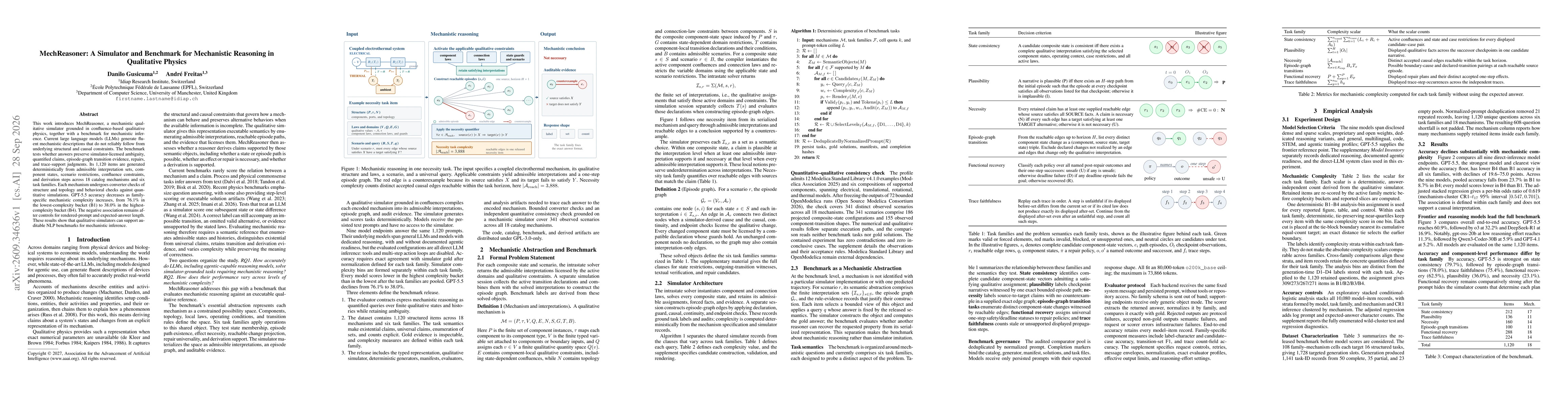 Thumbnail for MechReasoner: A Simulator and Benchmark for Mechanistic Reasoning in Qualitative Physics