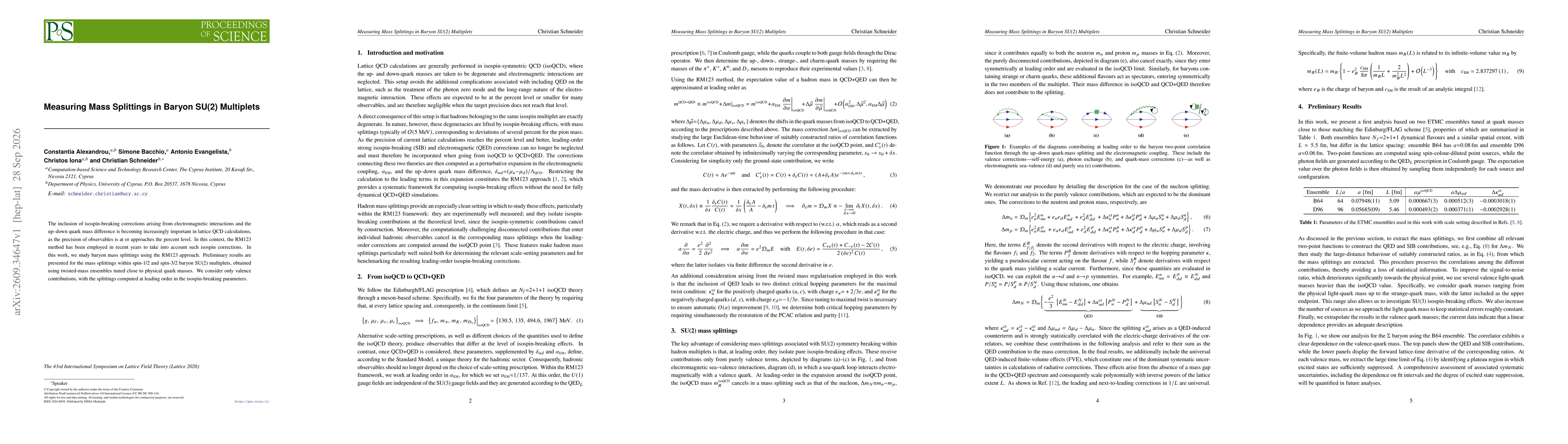 Thumbnail for Measuring Mass Splittings in Baryon SU(2) Multiplets