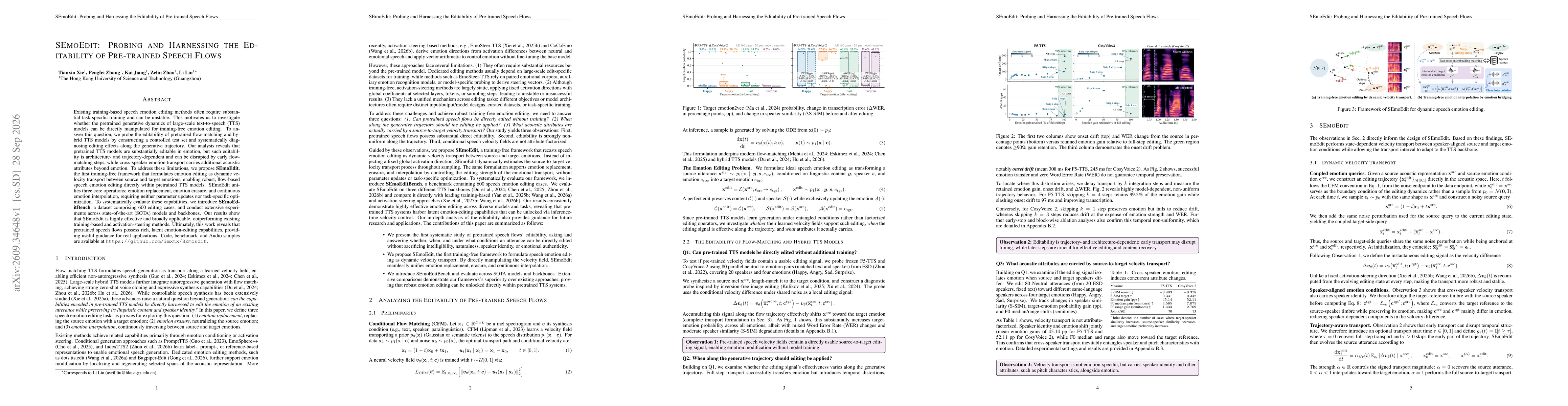 Thumbnail for SEmoEdit: Probing and Harnessing the Editability of Pre-trained Speech Flows