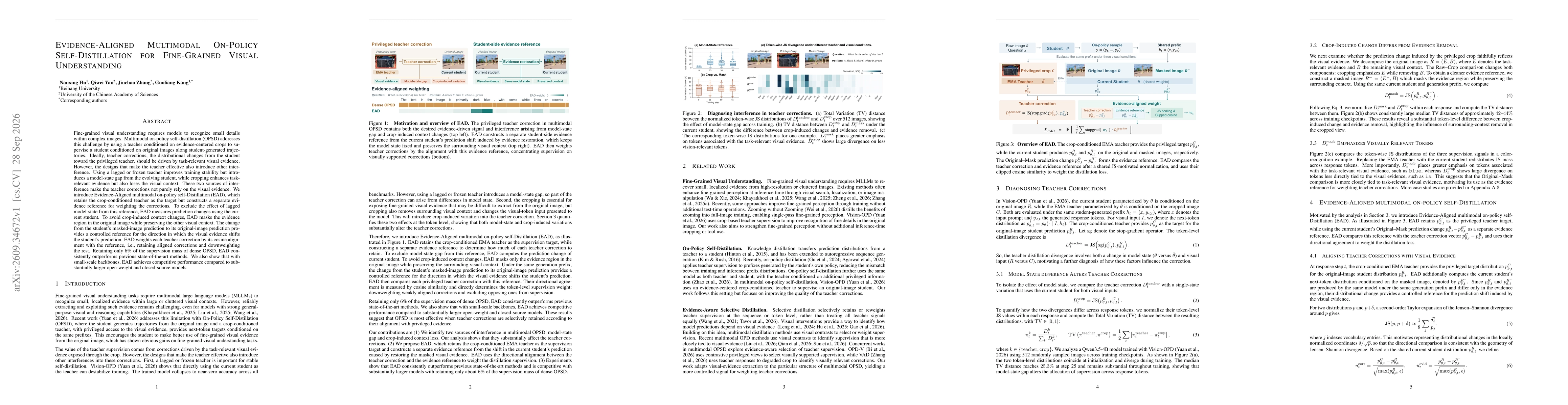 Thumbnail for Evidence-Aligned Multimodal On-Policy Self-Distillation for Fine-Grained Visual Understanding