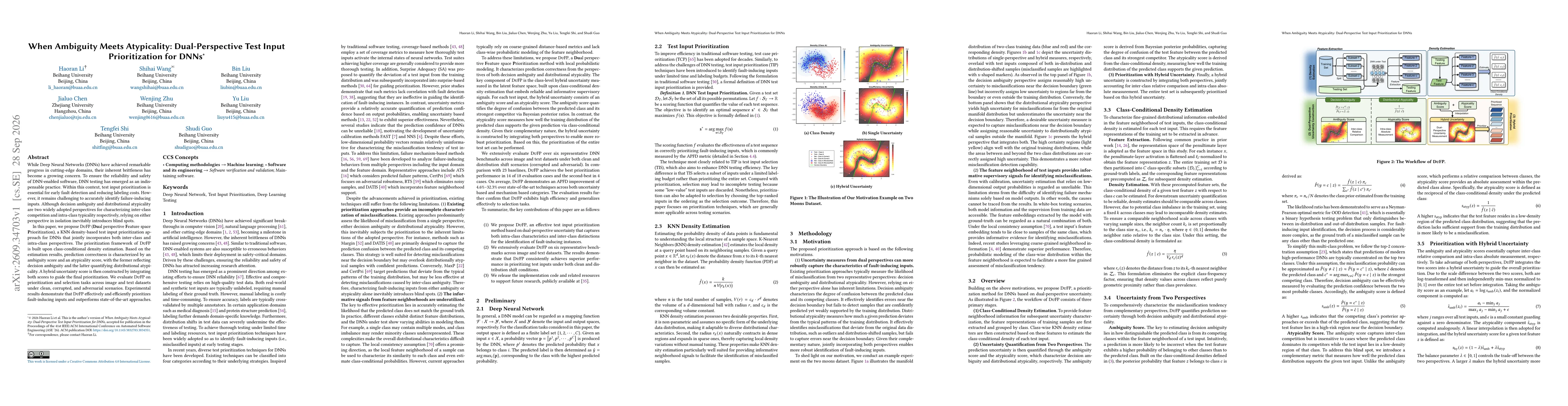 Thumbnail for When Ambiguity Meets Atypicality: Dual-Perspective Test Input Prioritization for DNNs