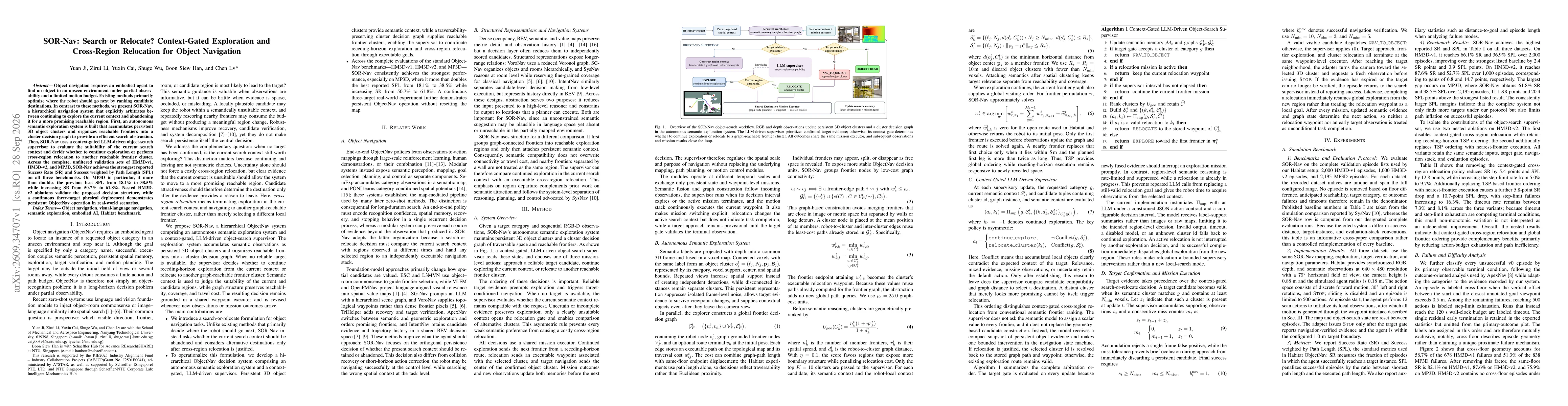 Thumbnail for SOR-Nav: Search or Relocate? Context-Gated Exploration and Cross-Region Relocation for Object Navigation