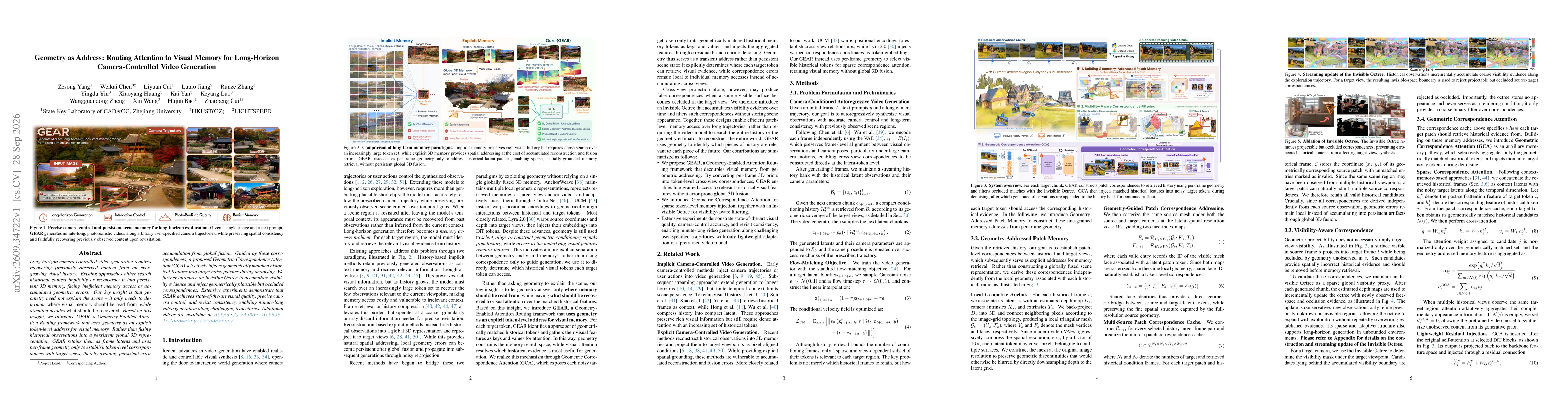 Thumbnail for Geometry as Address: Routing Attention to Visual Memory for Long-Horizon Camera-Controlled Video Generation