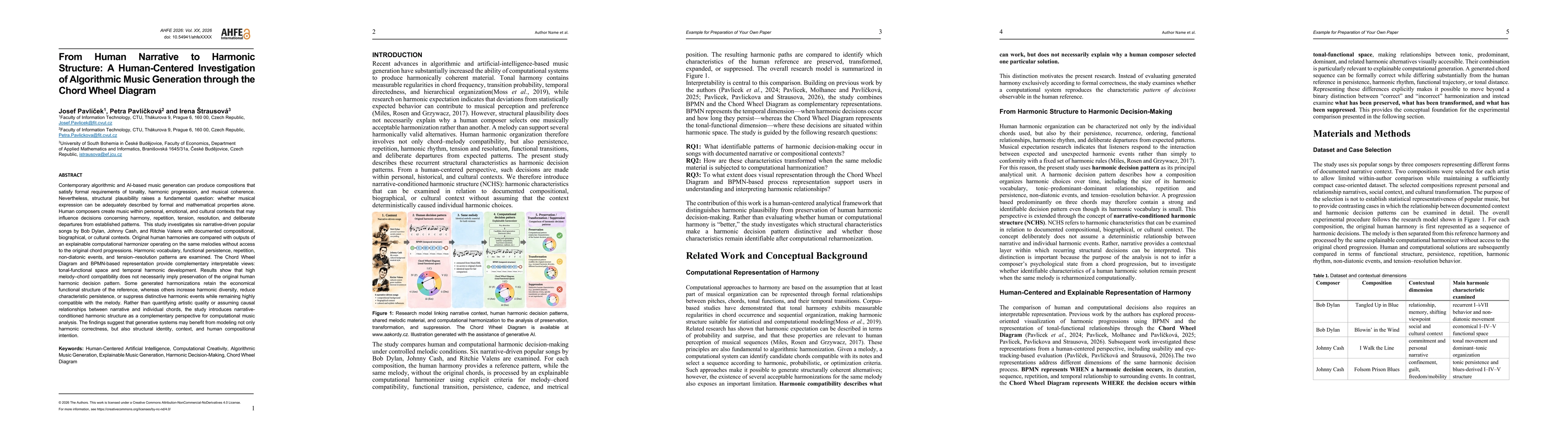 Thumbnail for From Human Narrative to Harmonic Structure: A Human-Centered Investigation of Algorithmic Music Generation through the Chord Wheel Diagram