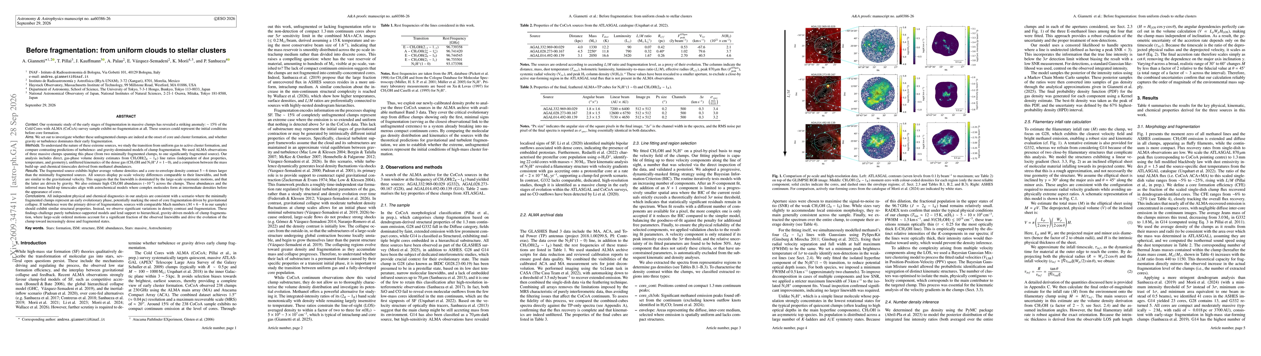 Thumbnail for Before fragmentation: from uniform clouds to stellar clusters