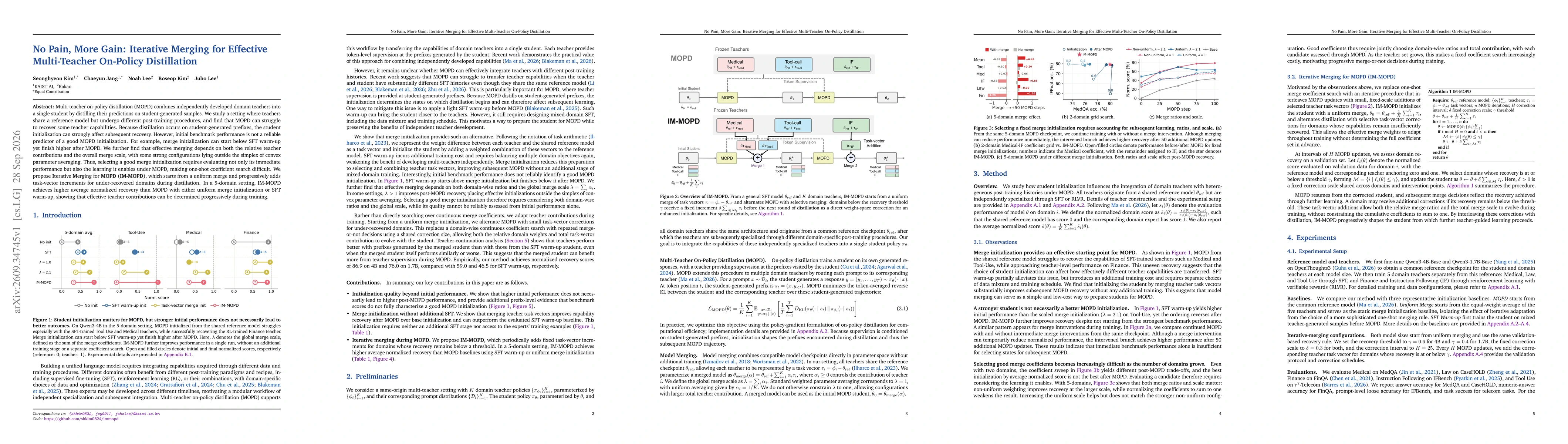 Thumbnail for No Pain, More Gain: Iterative Merging for Effective Multi-Teacher On-Policy Distillation