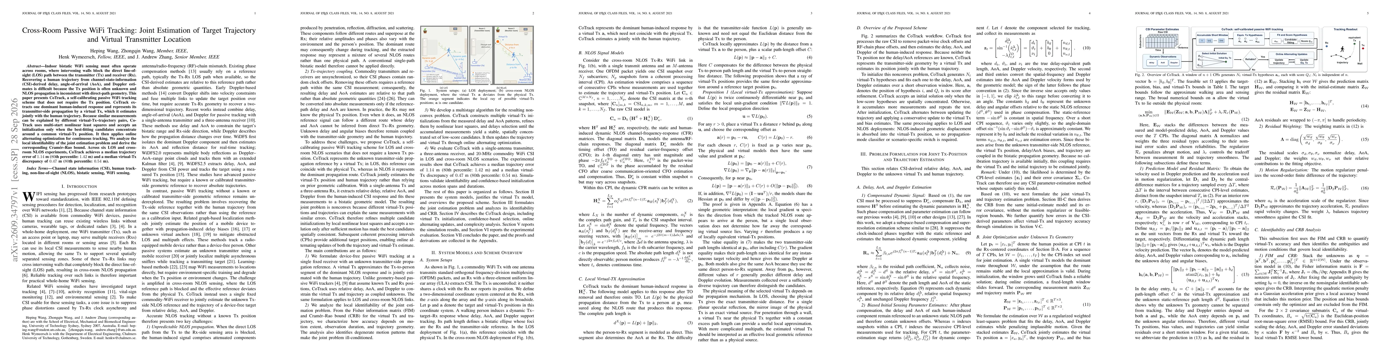 Thumbnail for Cross-Room Passive WiFi Tracking: Joint Estimation of Target Trajectory and Virtual Transmitter Location