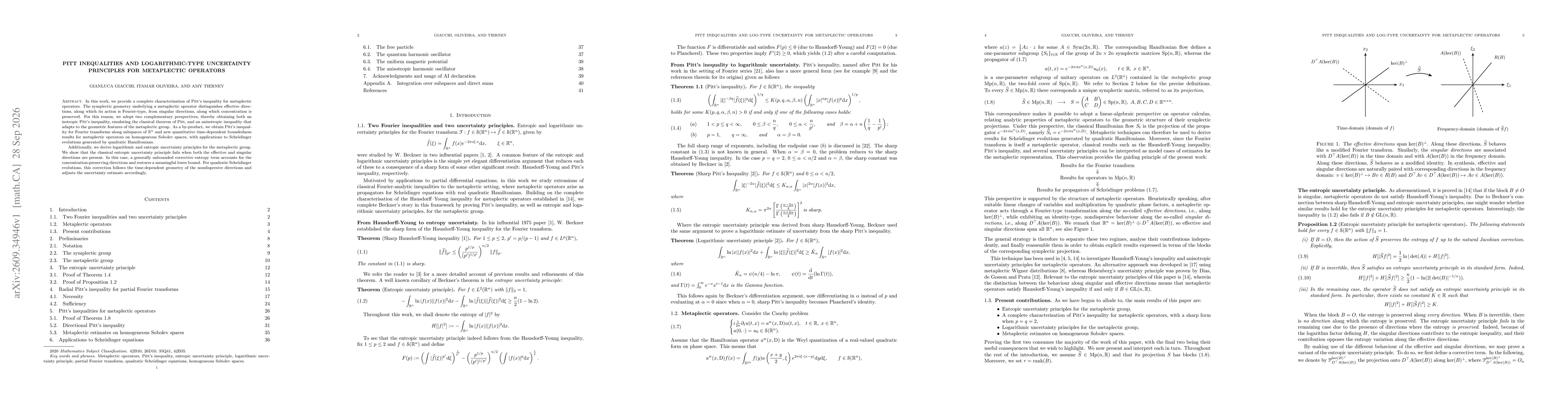 Thumbnail for Pitt Inequalities and Logarithmic-type Uncertainty Principles for Metaplectic Operators