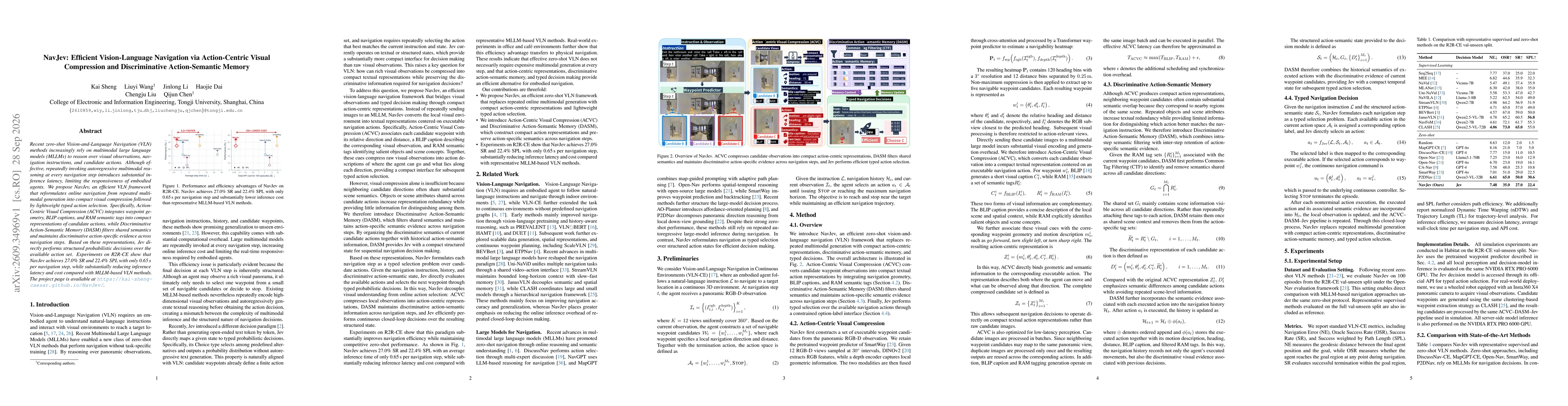 Thumbnail for NavJev: Efficient Vision-Language Navigation via Action-Centric Visual Compression and Discriminative Action-Semantic Memory
