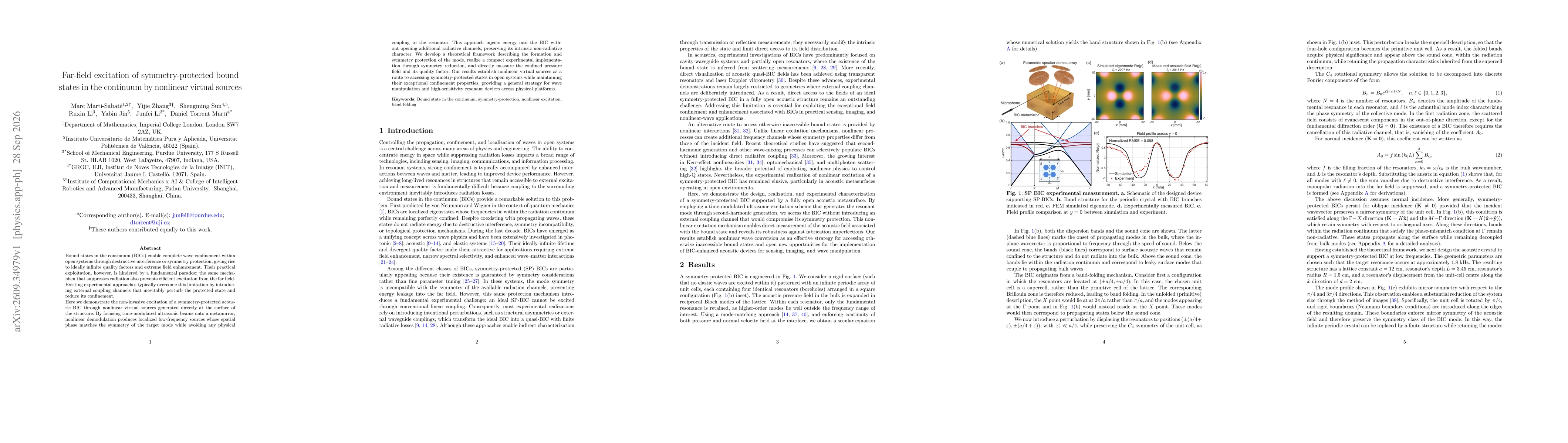 Thumbnail for Far-field excitation of symmetry-protected bound states in the continuum by nonlinear virtual sources