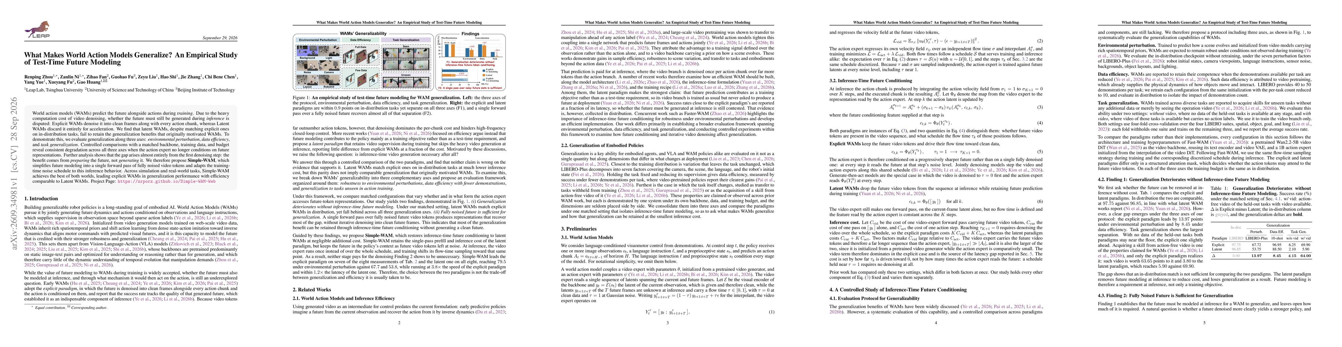 Thumbnail for What Makes World Action Models Generalize? An Empirical Study of Test-Time Future Modeling