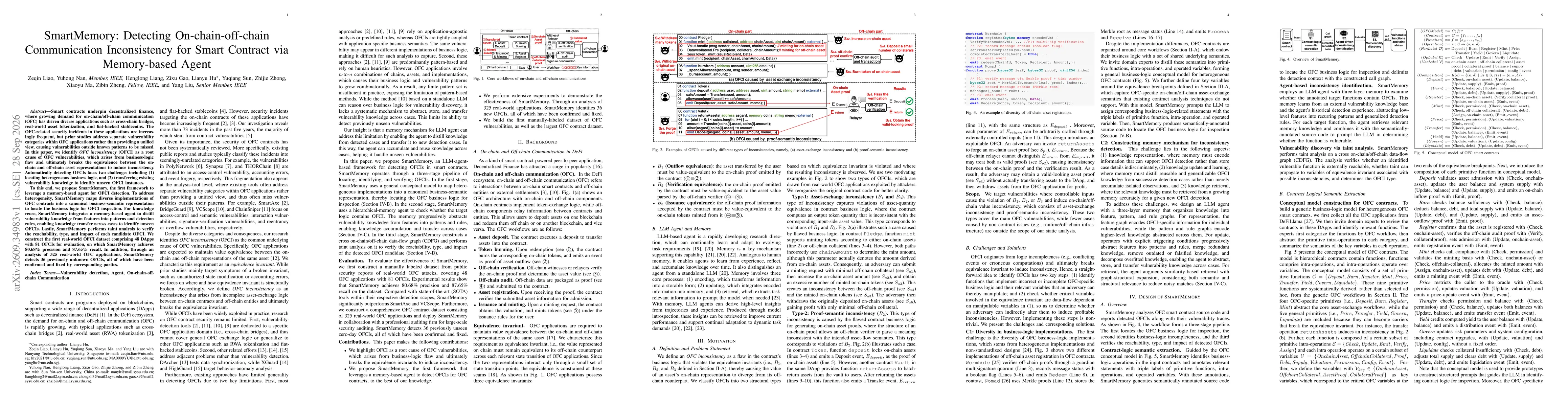 Thumbnail for SmartMemory: Detecting On-chain-off-chain Communication Inconsistency for Smart Contract via Memory-based Agent