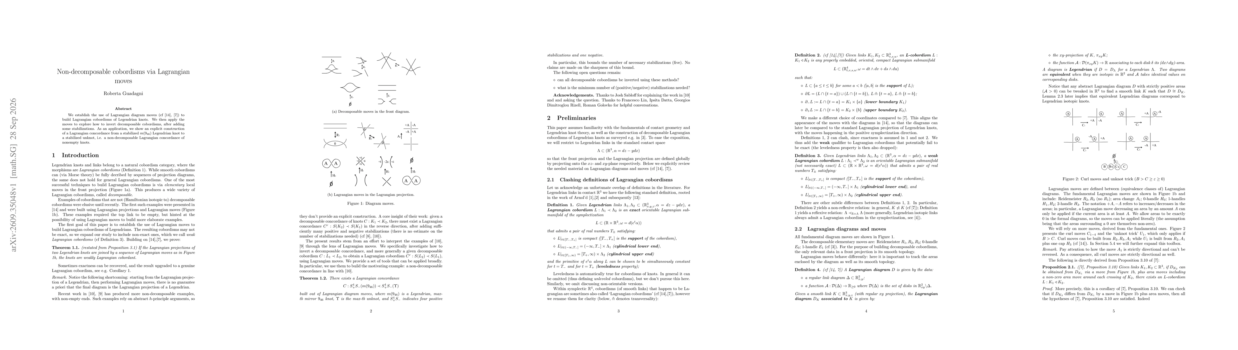 Thumbnail for Non-decomposable cobordisms via Lagrangian moves