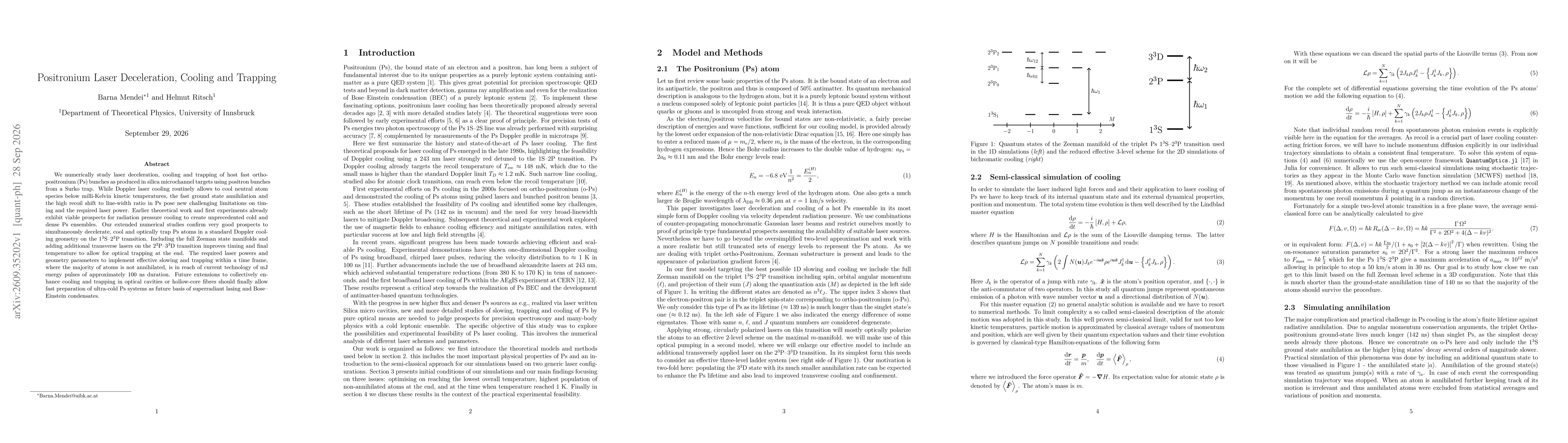Thumbnail for Positronium Laser Deceleration, Cooling and Trapping