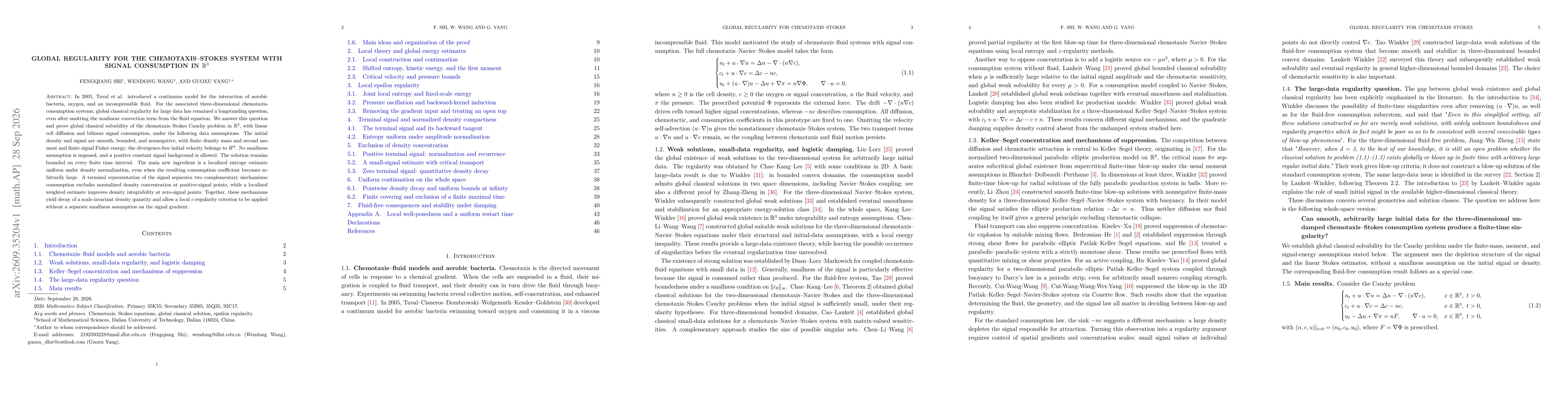 Thumbnail for Global Regularity for the Chemotaxis-Stokes System with Signal Consumption in $\mathbb{R}^3$