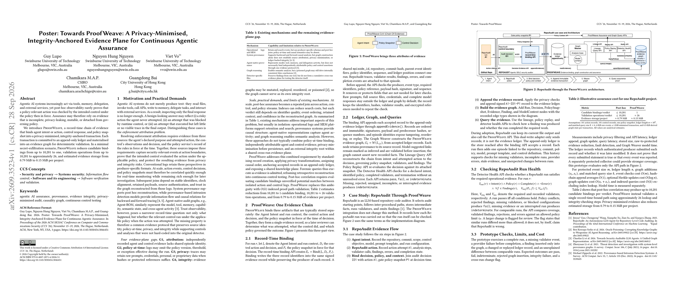 Thumbnail for Poster: Towards ProofWeave: A Privacy-Minimised, Integrity-Anchored Evidence Plane for Continuous Agentic Assurance