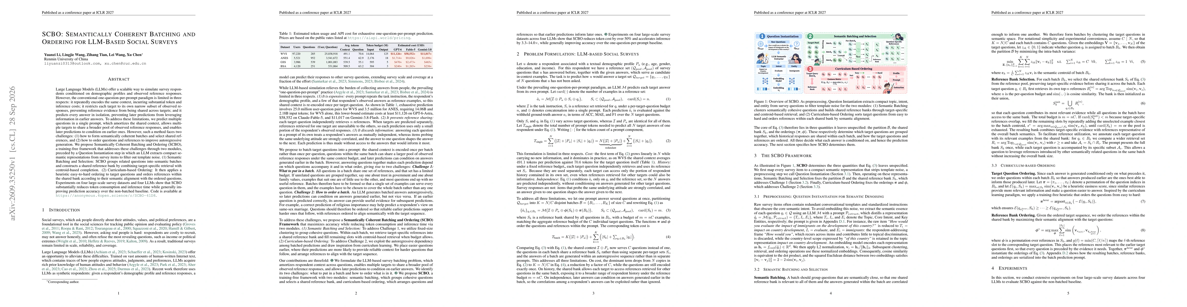 Thumbnail for SCBO: Semantically Coherent Batching and Ordering for LLM-Based Social Surveys