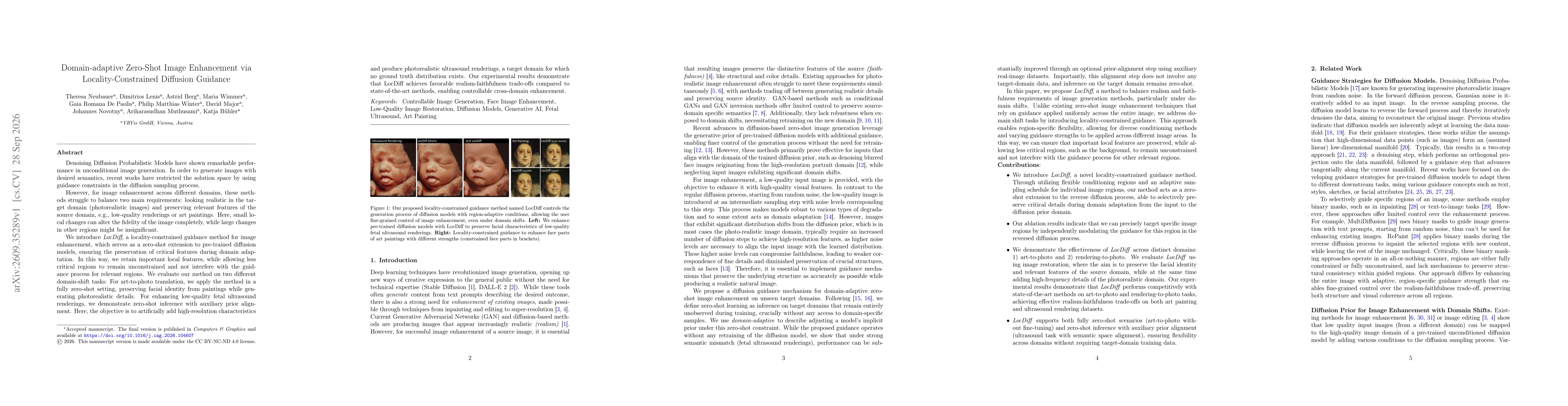 Thumbnail for Domain-adaptive Zero-Shot Image Enhancement via Locality-Constrained Diffusion Guidance