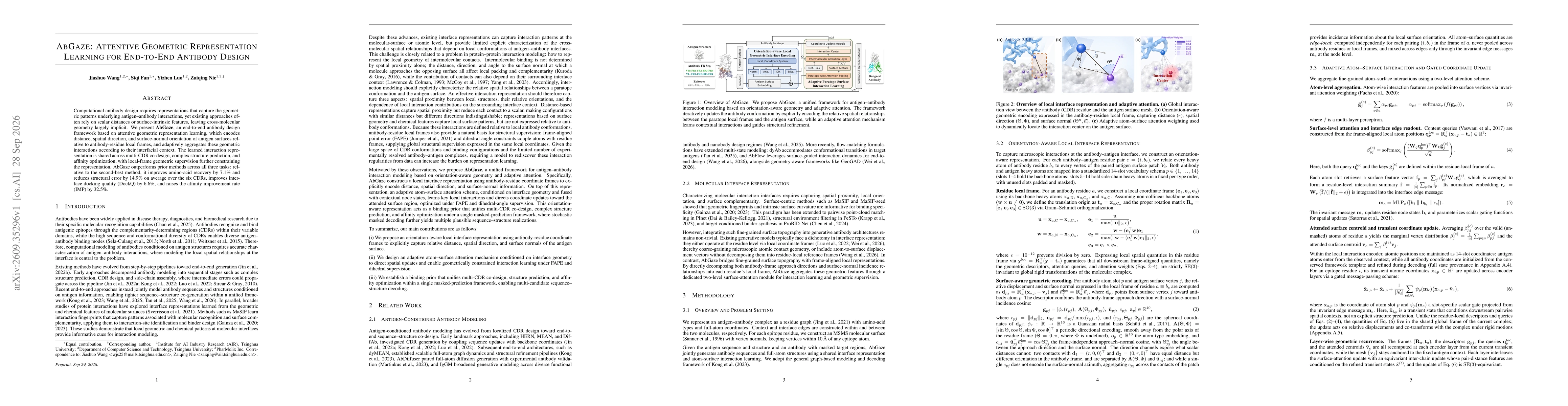 Thumbnail for AbGaze: Attentive Geometric Representation Learning for End-to-End Antibody Design