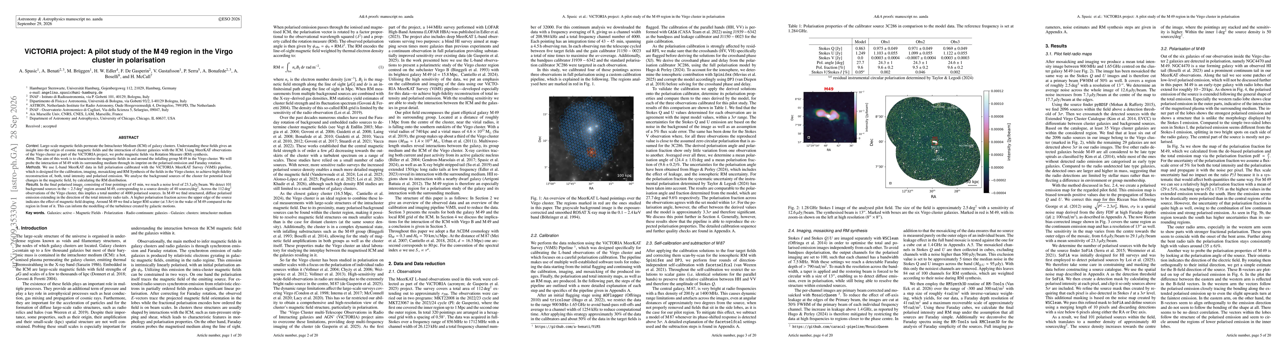 Thumbnail for ViCTORIA project: A pilot study of the M49 region in the Virgo cluster in polarisation