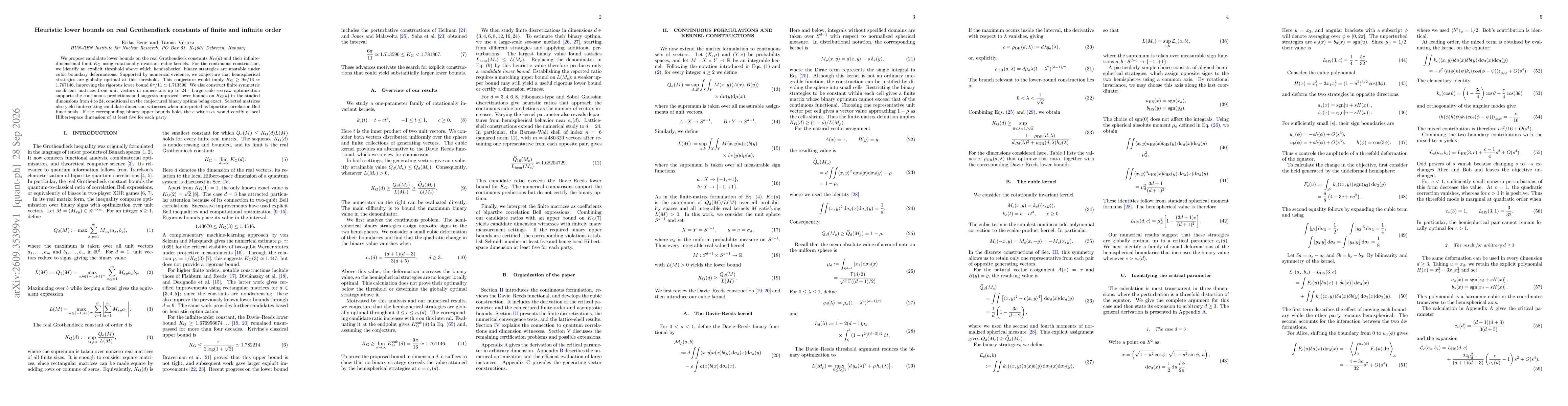 Thumbnail for Heuristic lower bounds on real Grothendieck constants of finite and infinite order