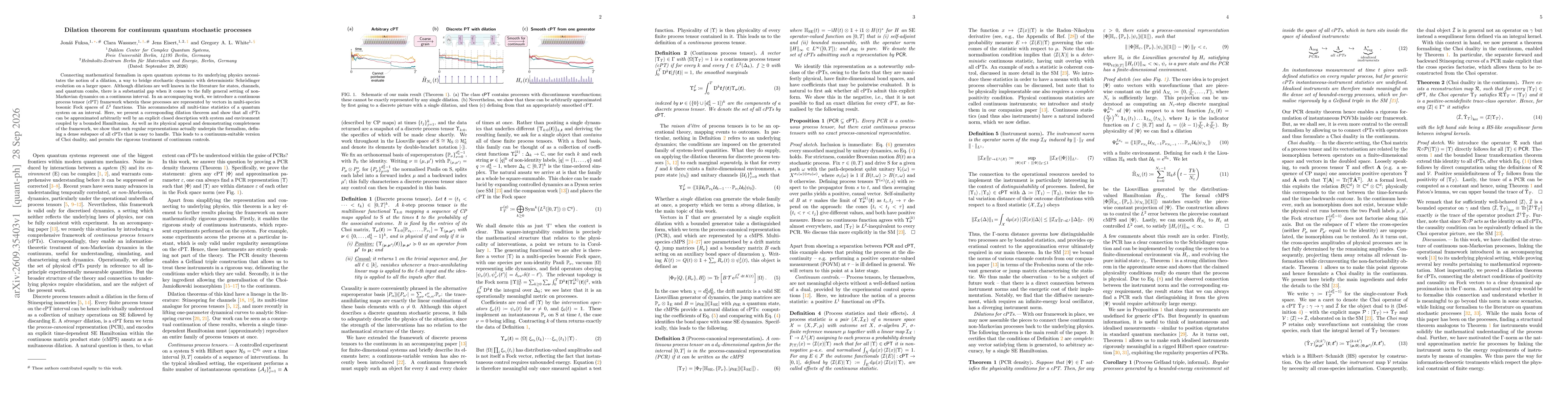 Thumbnail for Dilation theorem for continuum quantum stochastic processes