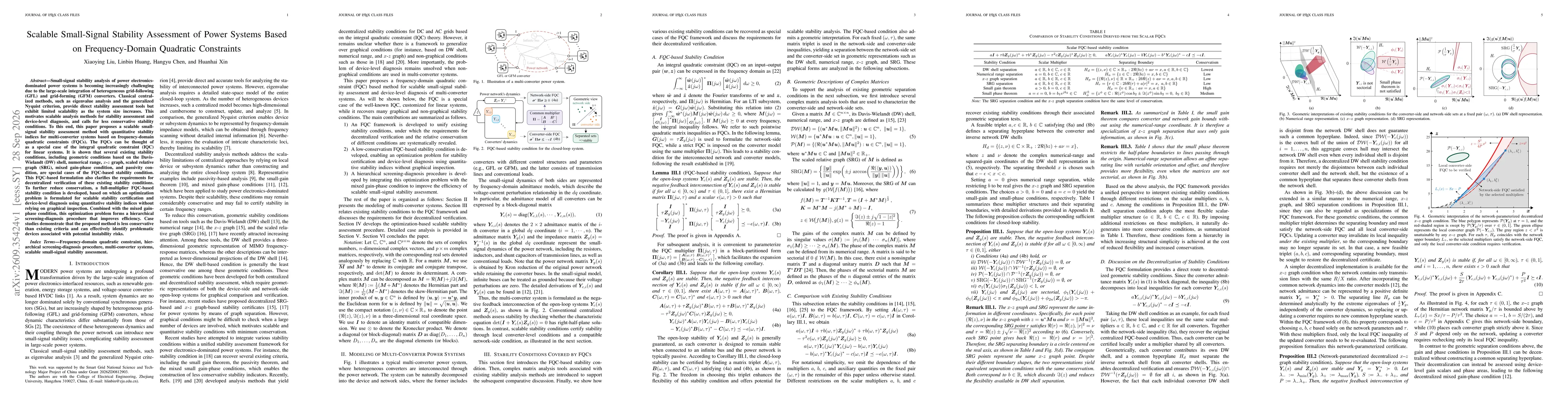 Thumbnail for Scalable Small-Signal Stability Assessment of Power Systems Based on Frequency-Domain Quadratic Constraints