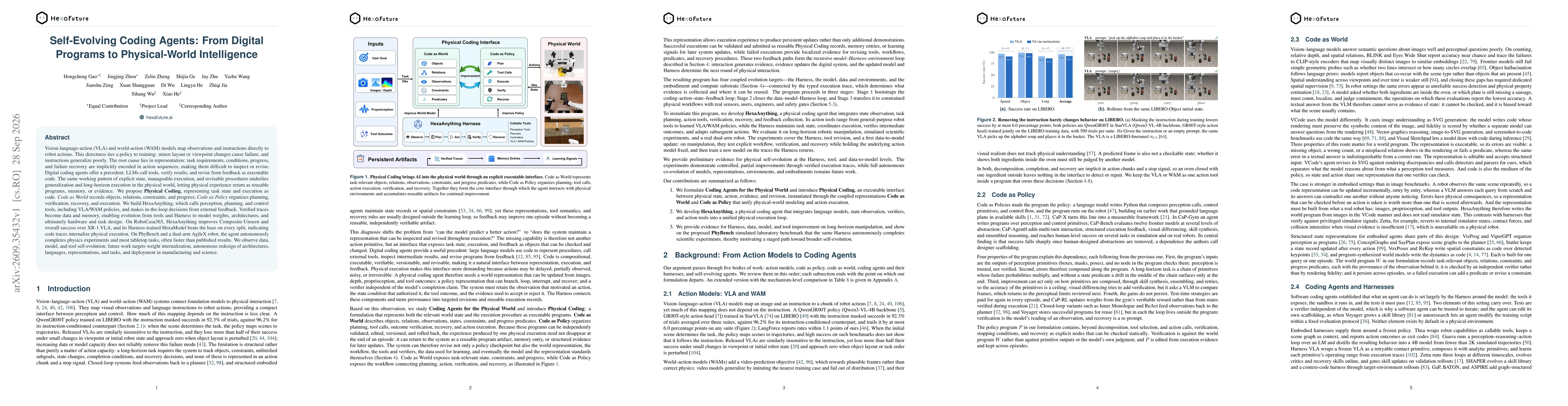 Thumbnail for Self-Evolving Coding Agents: From Digital Programs to Physical-World Intelligence