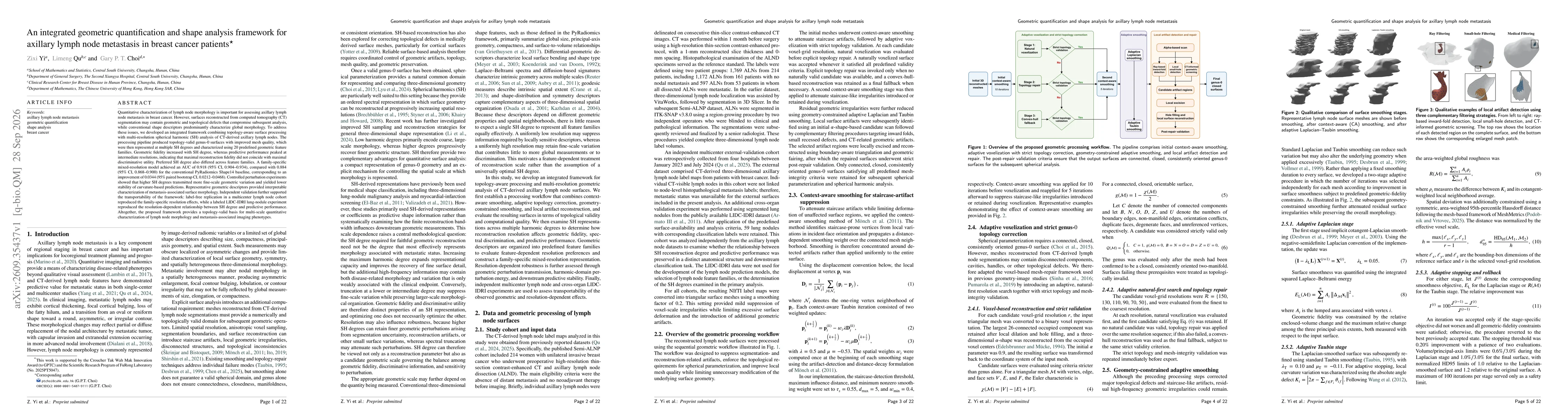 Thumbnail for An integrated geometric quantification and shape analysis framework for axillary lymph node metastasis in breast cancer patients